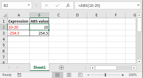 absolute value excel for mac